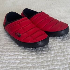 The North Face Red and Black Men's Slip-Ons